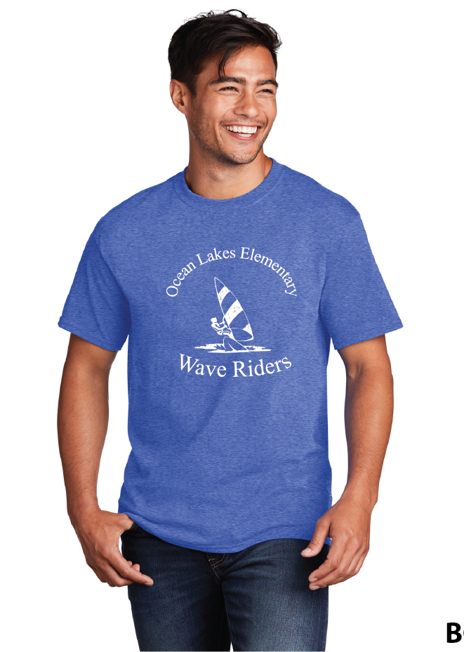 Core Cotton Tee (Youth & Adult) / Heather Royal / Ocean Lakes Elementary School