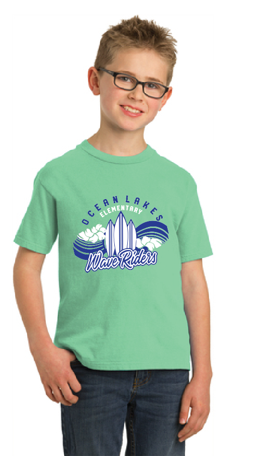 Garment-Dyed Tee (Youth & Adult) / Jadeite / Ocean Lakes Elementary School
