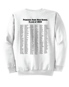 Core Fleece Crewneck Sweatshirt / White / Princess Anne High School Seniors