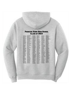 Core Fleece Pullover Hooded Sweatshirt / Ash / Princess Anne High School Seniors