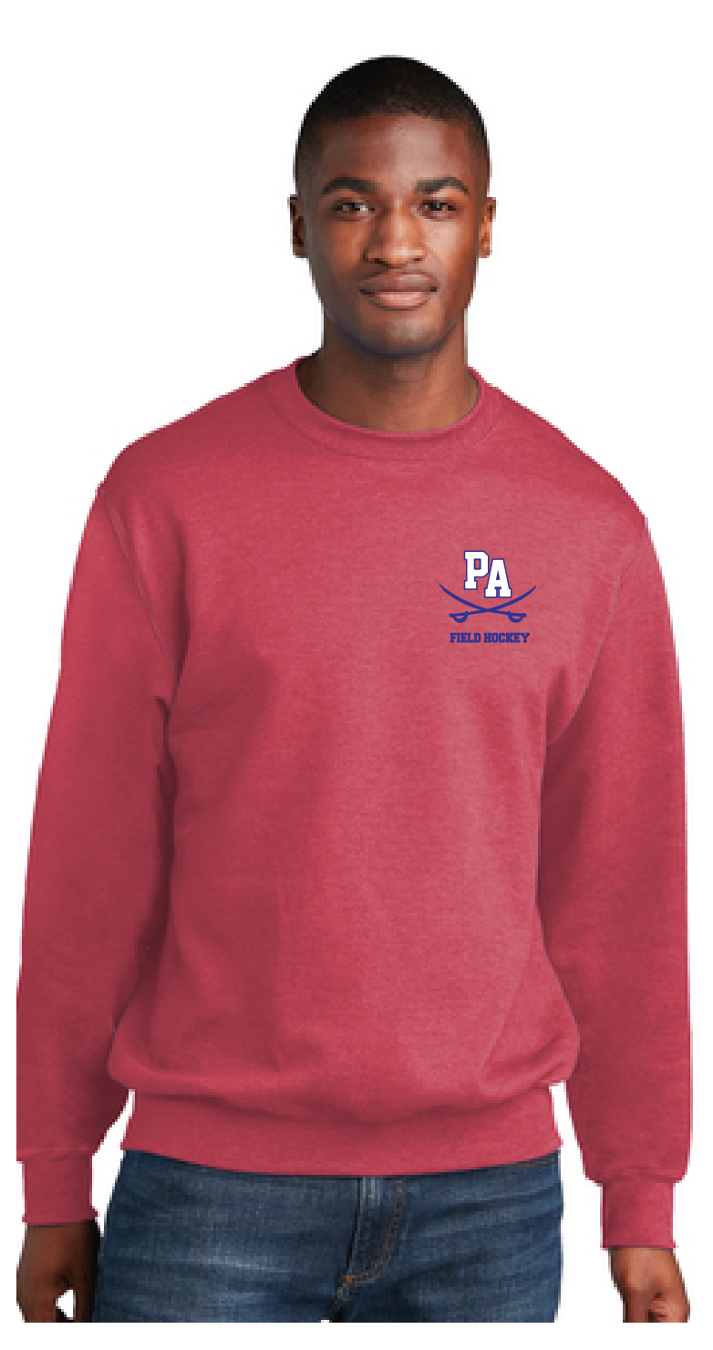 Core Fleece Crewneck Sweatshirt / Heather Red / Princess Anne High School Field Hockey