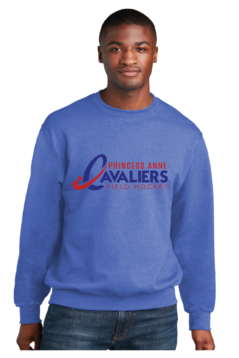 Core Fleece Crewneck Sweatshirt / Heather Royal / Princess Anne High School Field Hockey