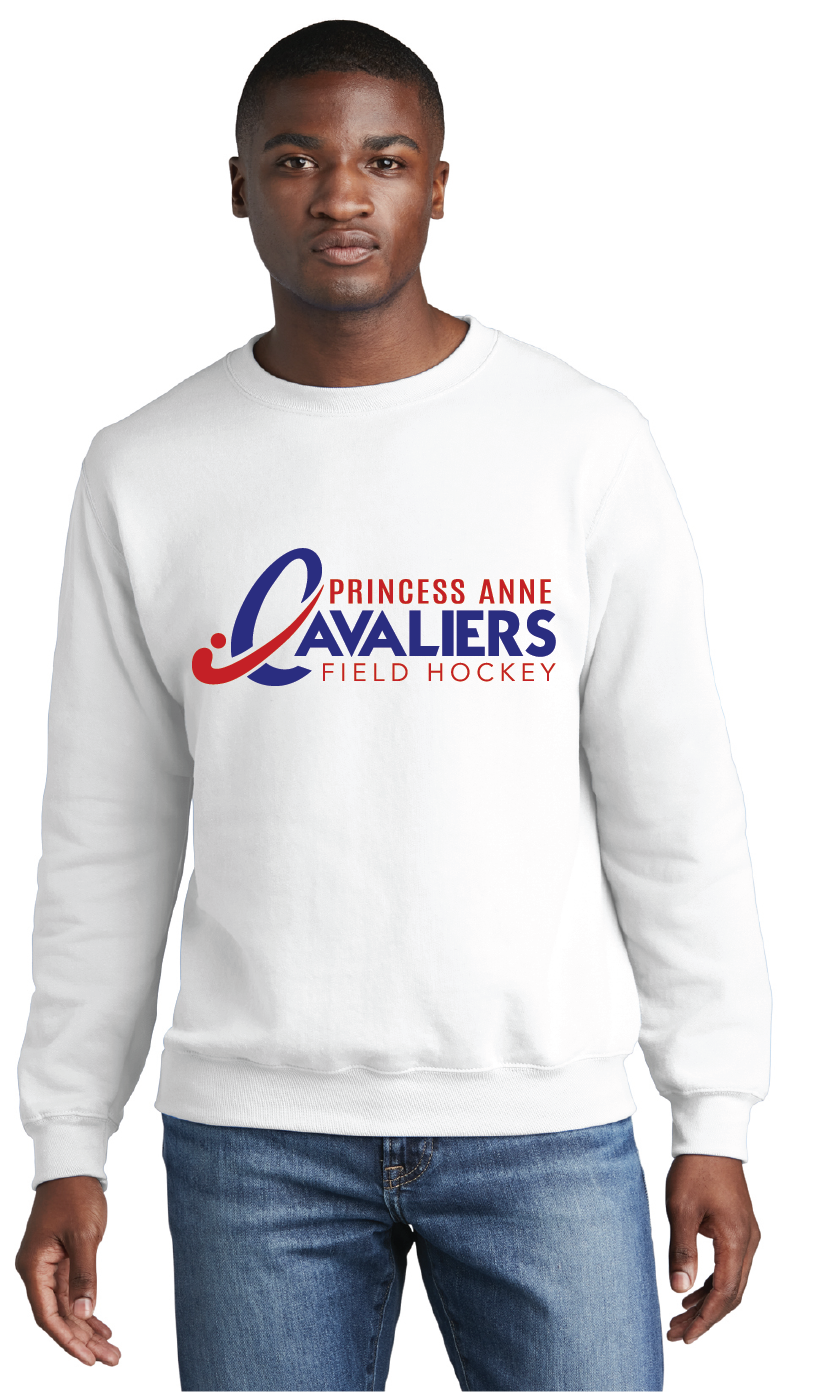 Core Fleece Crewneck Sweatshirt / White / Princess Anne High School Field Hockey