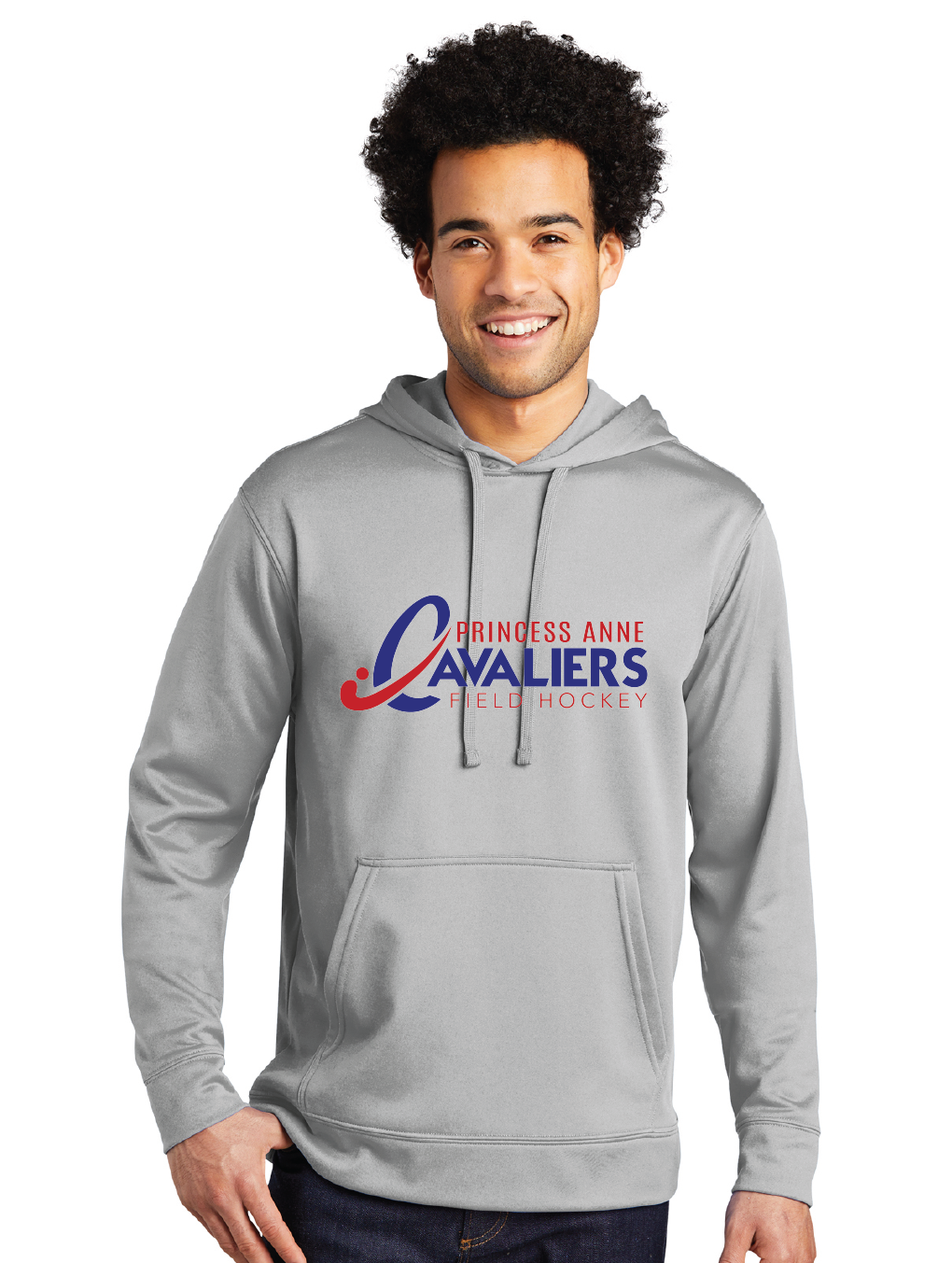 Performance Fleece Pullover Hooded Sweatshirt / Silver / Princess Anne High School Field Hockey