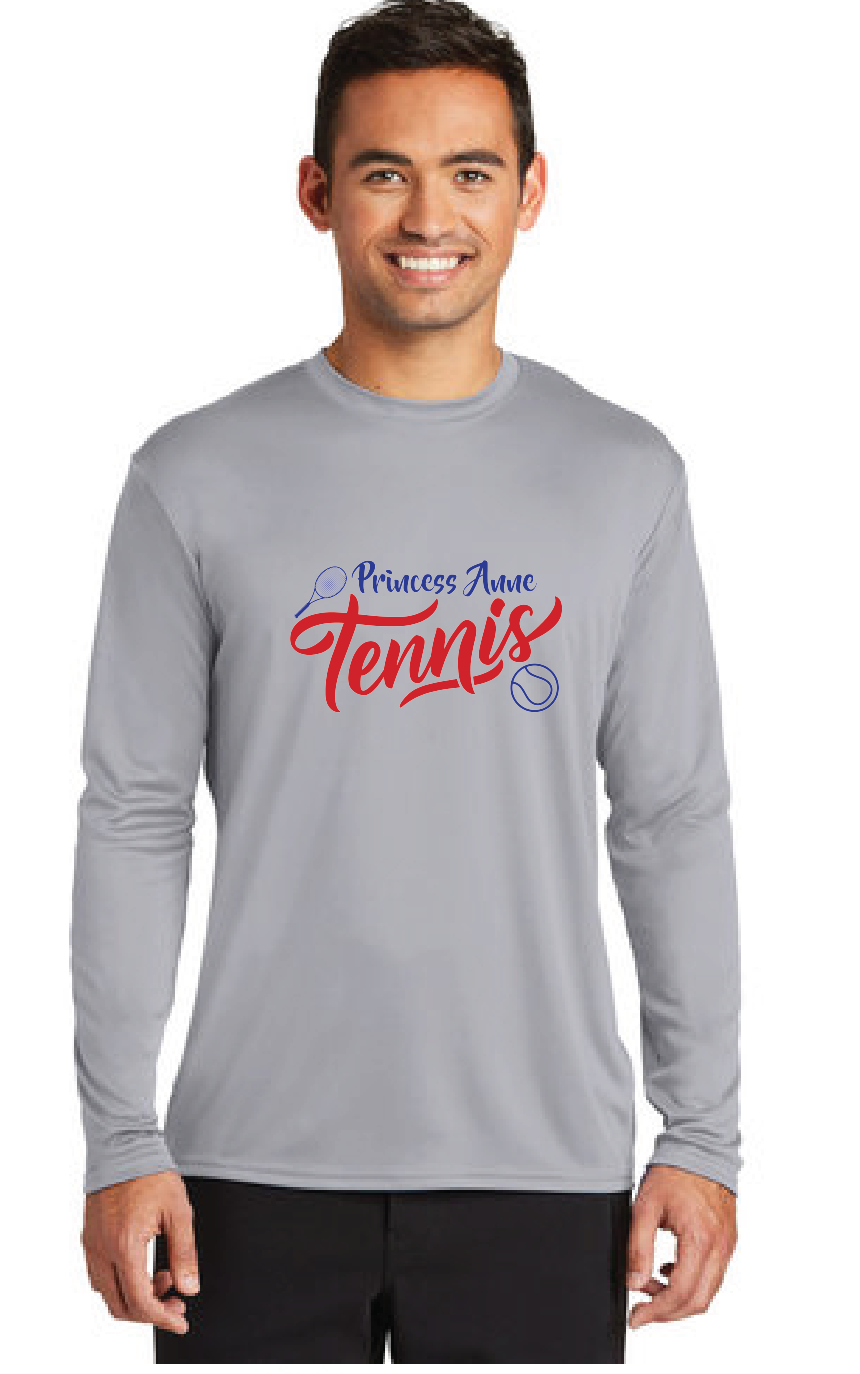 Long Sleeve Cotton Touch Tee / Silver / Princess Anne High School Girls Tennis