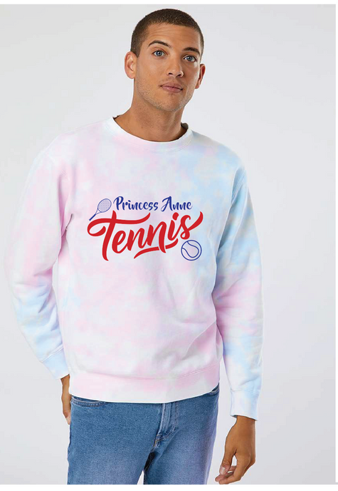 Midweight Tie-Dyed Sweatshirt / Tie Dye Cotton Candy / Princess Anne High School Girls Tennis