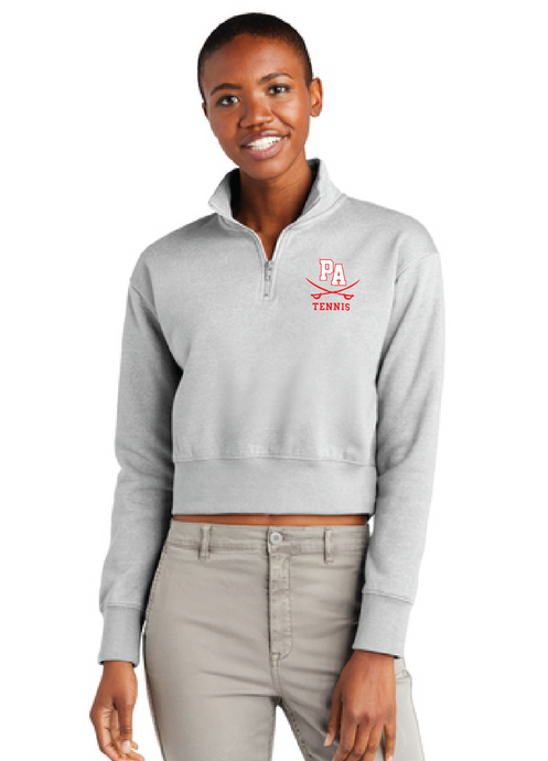 Women’s Fleece 1/2-Zip / Light Heather Grey / Princess Anne High School Girls Tennis