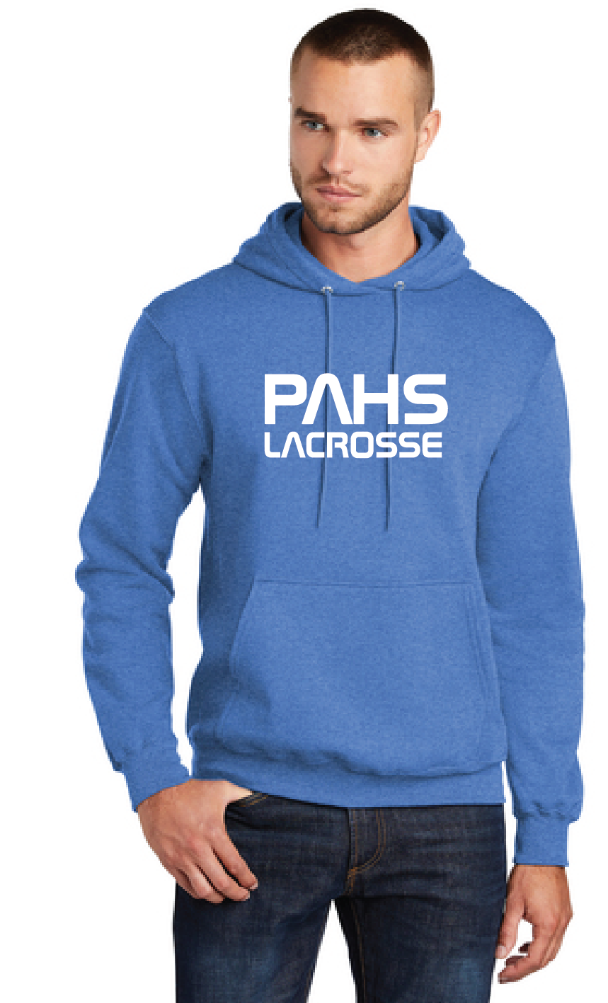 Fleece Pullover Hooded Sweatshirt / Heather Royal  / Princess Anne High School Lacrosse
