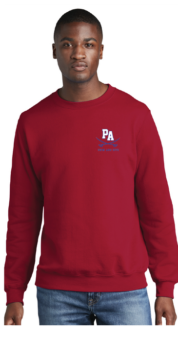 Core Fleece Crewneck Sweatshirt / Red / Princess Anne High School Swim and Dive