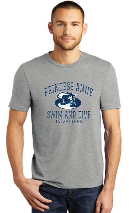 Perfect Tri Tee / Heathered Grey / Princess Anne High School Swim and Dive