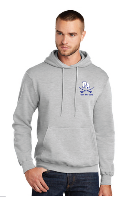 Core Fleece Pullover Hooded Sweatshirt / Ash / Princess Anne High School Swim and Dive