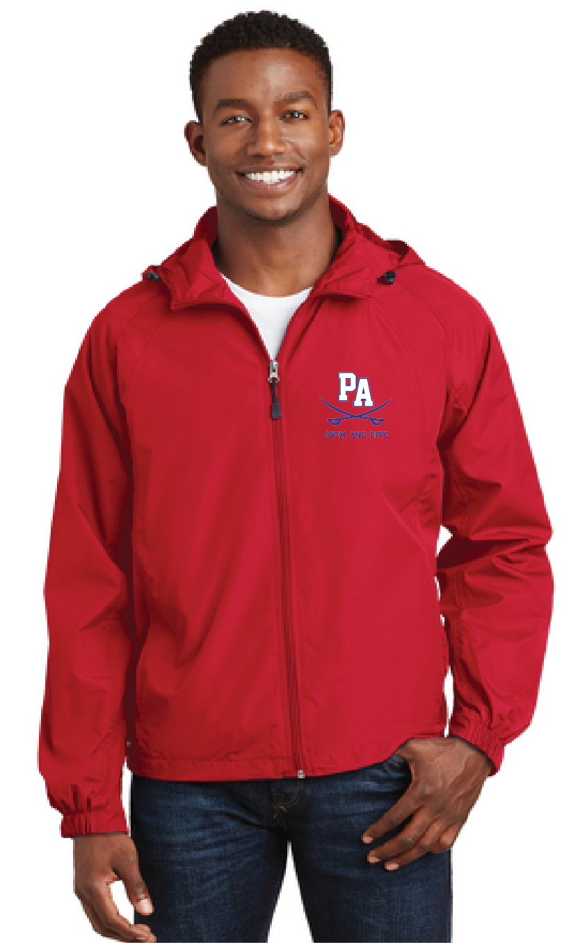 Hooded Raglan Jacket / Red / Princess Anne High School Swim and Dive