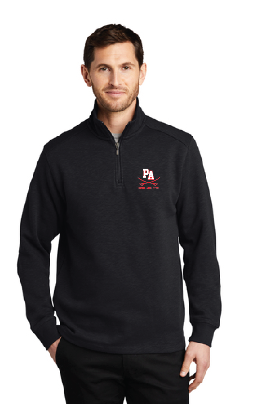 Slub Fleece 1/4-Zip Pullover / Slate Grey / Princess Anne High School Swim and Dive