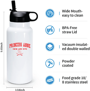 32oz Stainless Steel Water Bottle / Princess Anne High School Swim and Dive