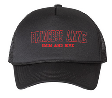 Foam Mesh-Back Trucker Cap / Black / Princess Anne High School Swim and Dive