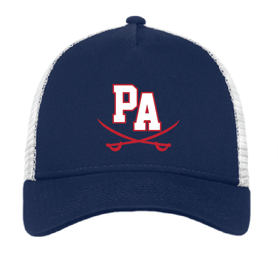 Snapback Trucker Cap / Deep Navy/ White / Princess Anne High School Girls Tennis