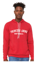 Unisex Sponge Fleece Hoodie / Heather Red / Princess Anne High School Softball