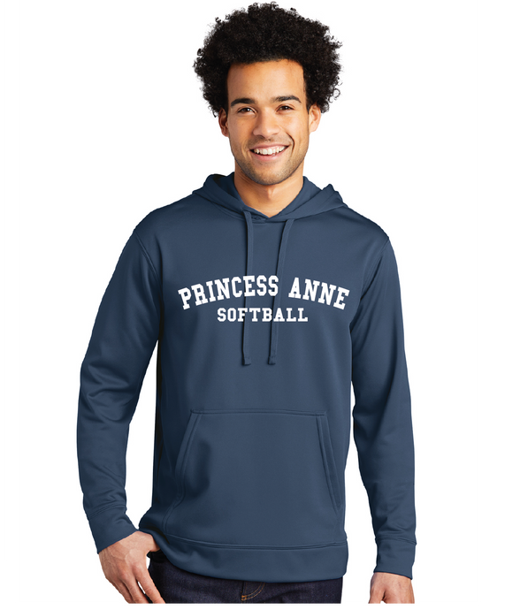 Performance Fleece Pullover Hooded Sweatshirt / Navy  / Princess Anne High School Softball