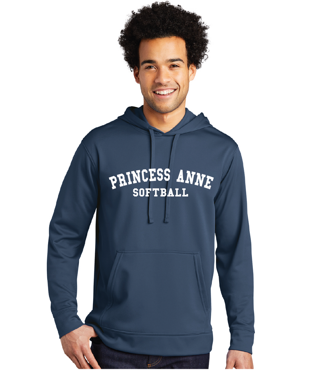 Performance Fleece Pullover Hooded Sweatshirt / Navy  / Princess Anne High School Softball