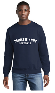 Core Fleece Crewneck Sweatshirt / Navy / Princess Anne High School Softball