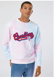 Midweight Tie-Dyed Sweatshirt / Tie Dye Cotton Candy / Princess Anne High School Softball