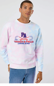 Midweight Tie-Dyed Sweatshirt / Tie Dye Cotton Candy / Princess Anne High School Track and Field