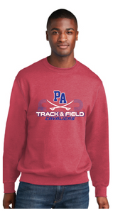 Core Fleece Crewneck Sweatshirt / Heather Red / Princess Anne High School Track and Field