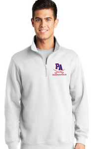 1/4-Zip Sweatshirt / White / Princess Anne High School Track and Field