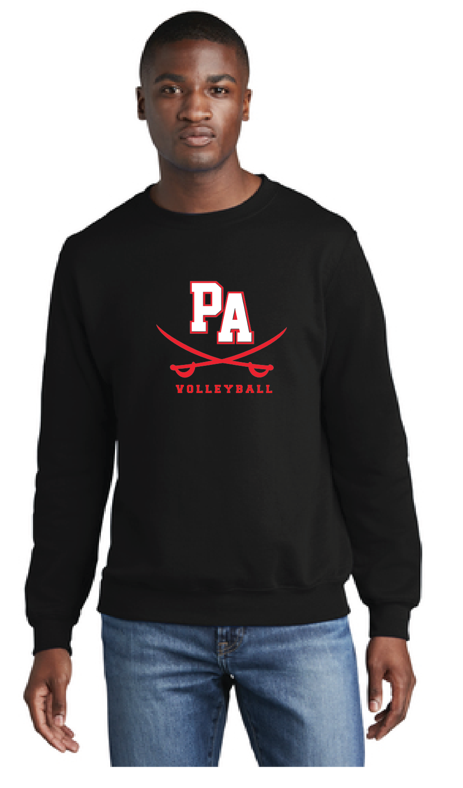 Core Fleece Crewneck Sweatshirt / Black / Princess Anne High School Volleyball