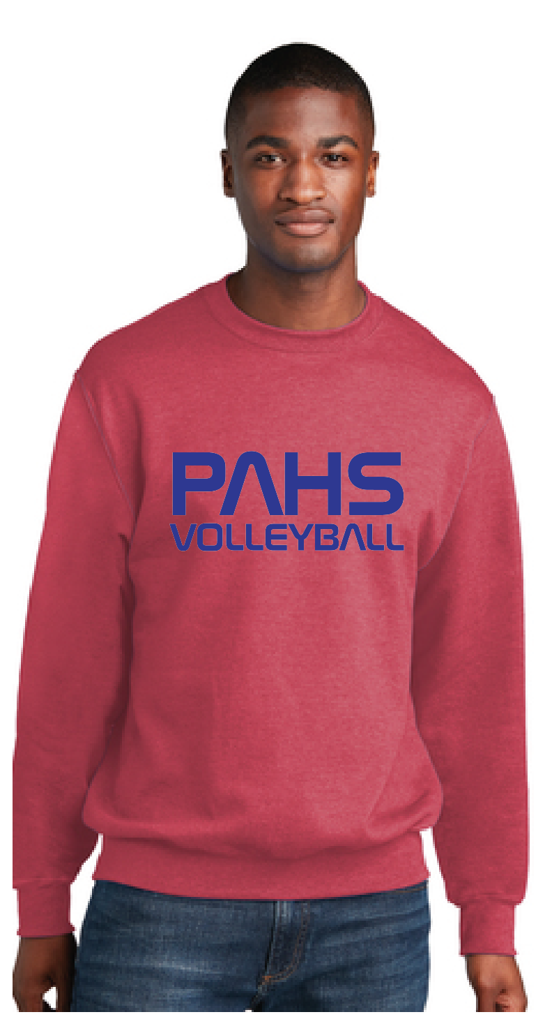 Core Fleece Crewneck Sweatshirt / Heather Red / Princess Anne High School Volleyball