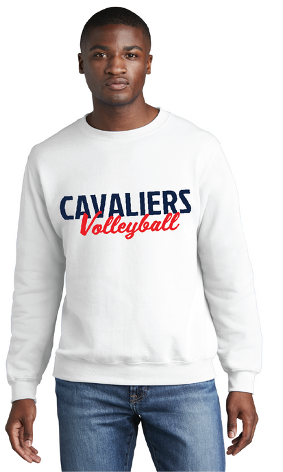 Core Fleece Crewneck Sweatshirt / White / Princess Anne High School Volleyball