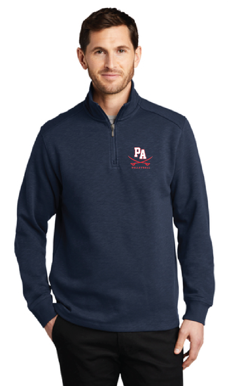 Slub Fleece 1/4-Zip Pullover / Slate Grey / Princess Anne High School Volleyball