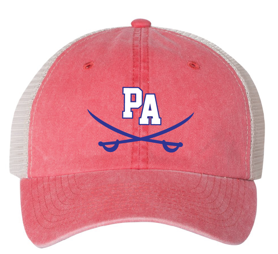 Pigment-Dyed Trucker Cap / Red / Princess Anne High School Volleyball