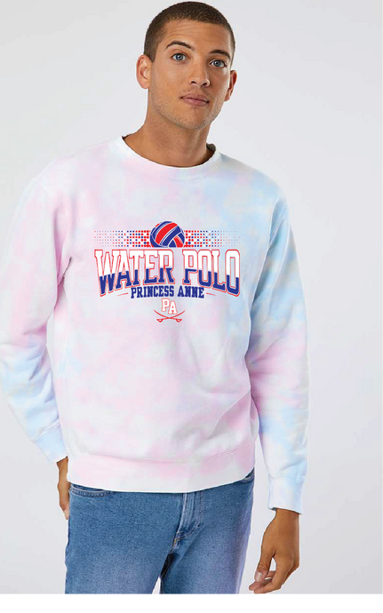 Midweight Tie-Dyed Sweatshirt / Tie Dye Cotton Candy / Princess Anne High School Water Polo