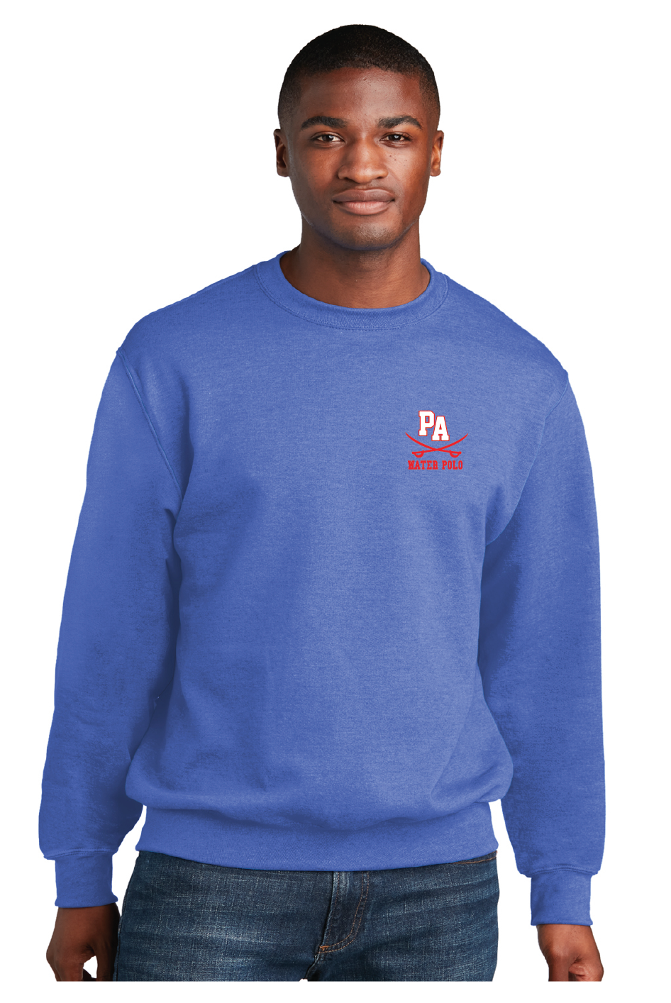 Core Fleece Crewneck Sweatshirt / Heather Royal / Princess Anne High School Water Polo