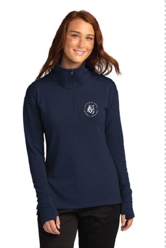 Ladies Flex Fleece 1/4-Zip / Navy / Princess Anne Middle School Staff