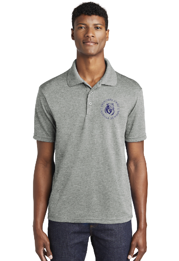 RacerMesh Polo / Grey Heather / Princess Anne Middle School Staff