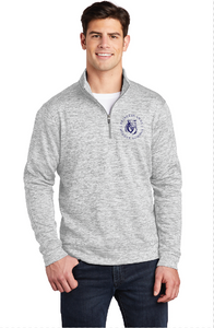 Electric Heather Fleece 1/4-Zip Pullover / Silver Electric / Princess Anne Middle School Staff