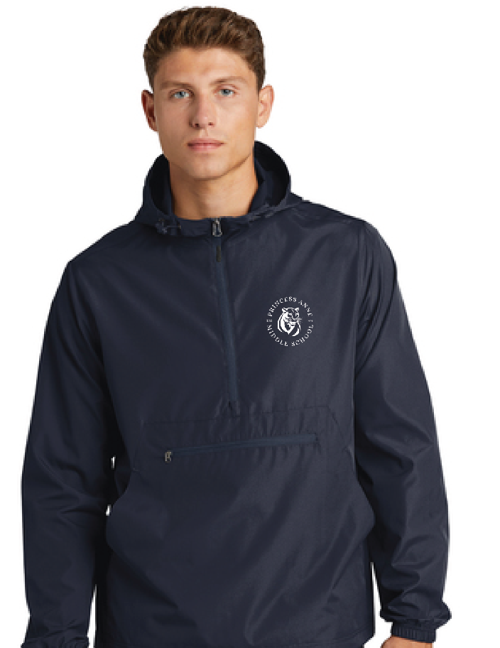 Packable Anorak / Navy / Princess Anne Middle School Staff