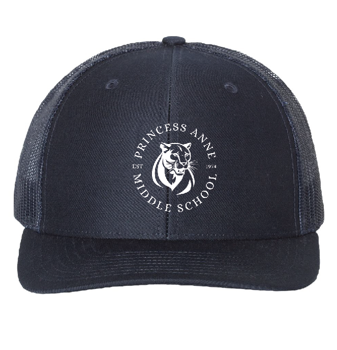 Adjustable Snapback Trucker Cap / Navy / Princess Anne Middle School Staff