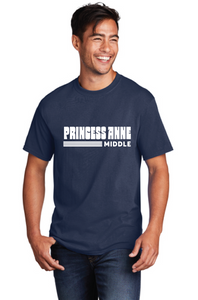 Core Cotton Tee / Navy / Princess Anne Middle School Staff