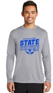State Champions - Long Sleeve Performance Tee / Silver / Princess Anne High School Boys Soccer