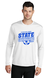 State Champions - Long Sleeve Performance Tee / White / Princess Anne High School Boys Soccer