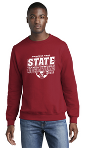 State Champions Fleece Crewneck Sweatshirt / Red / Princess Anne High School Soccer