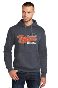 Core Fleece Pullover Hooded Sweatshirt / Heather Navy / Plaza Middle School Baseball