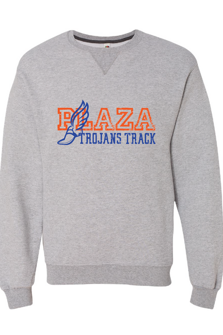 Sofspun Crewneck Sweatshirt / Athletic Heather / Plaza Middle School Track