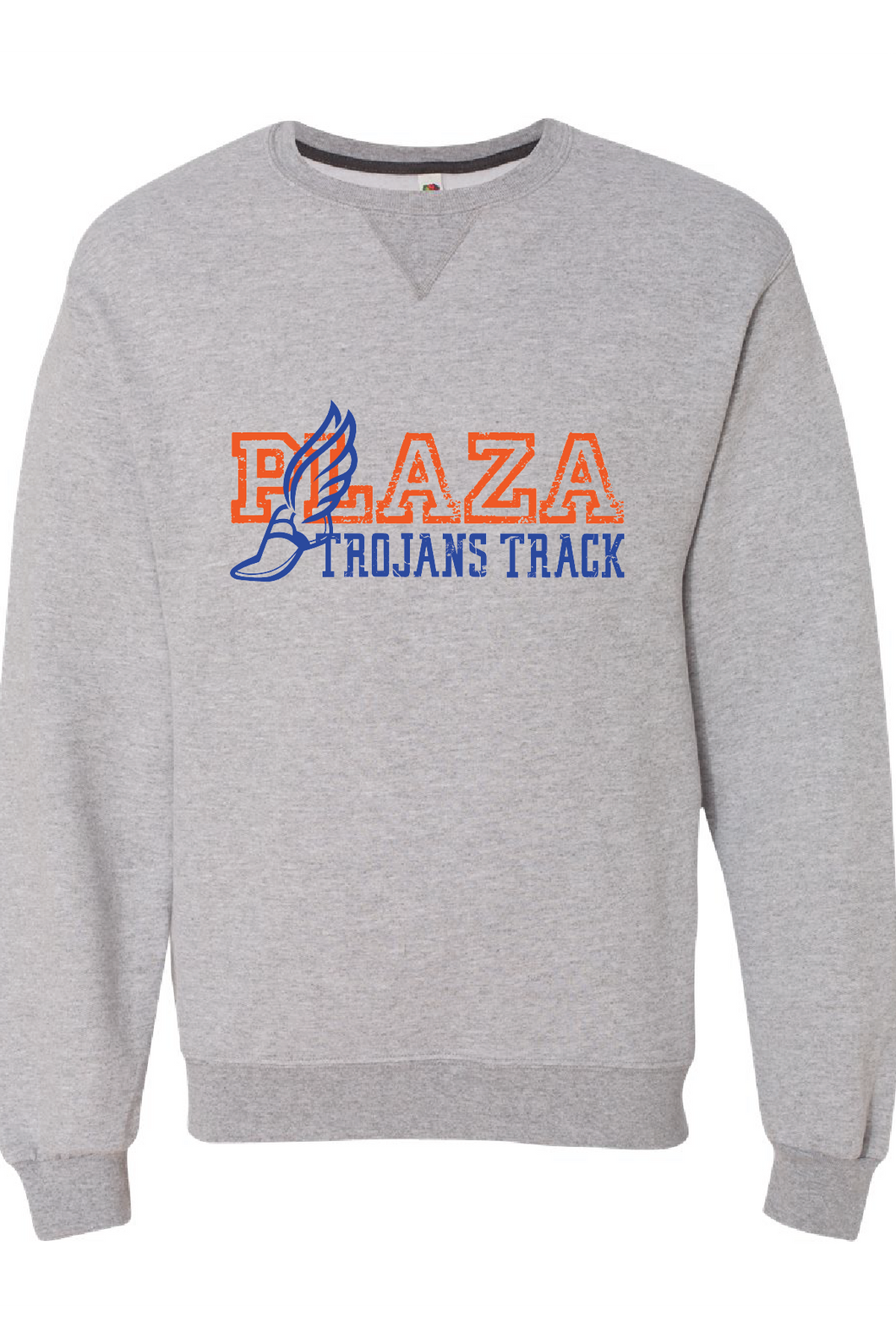 Sofspun Crewneck Sweatshirt / Athletic Heather / Plaza Middle School Track