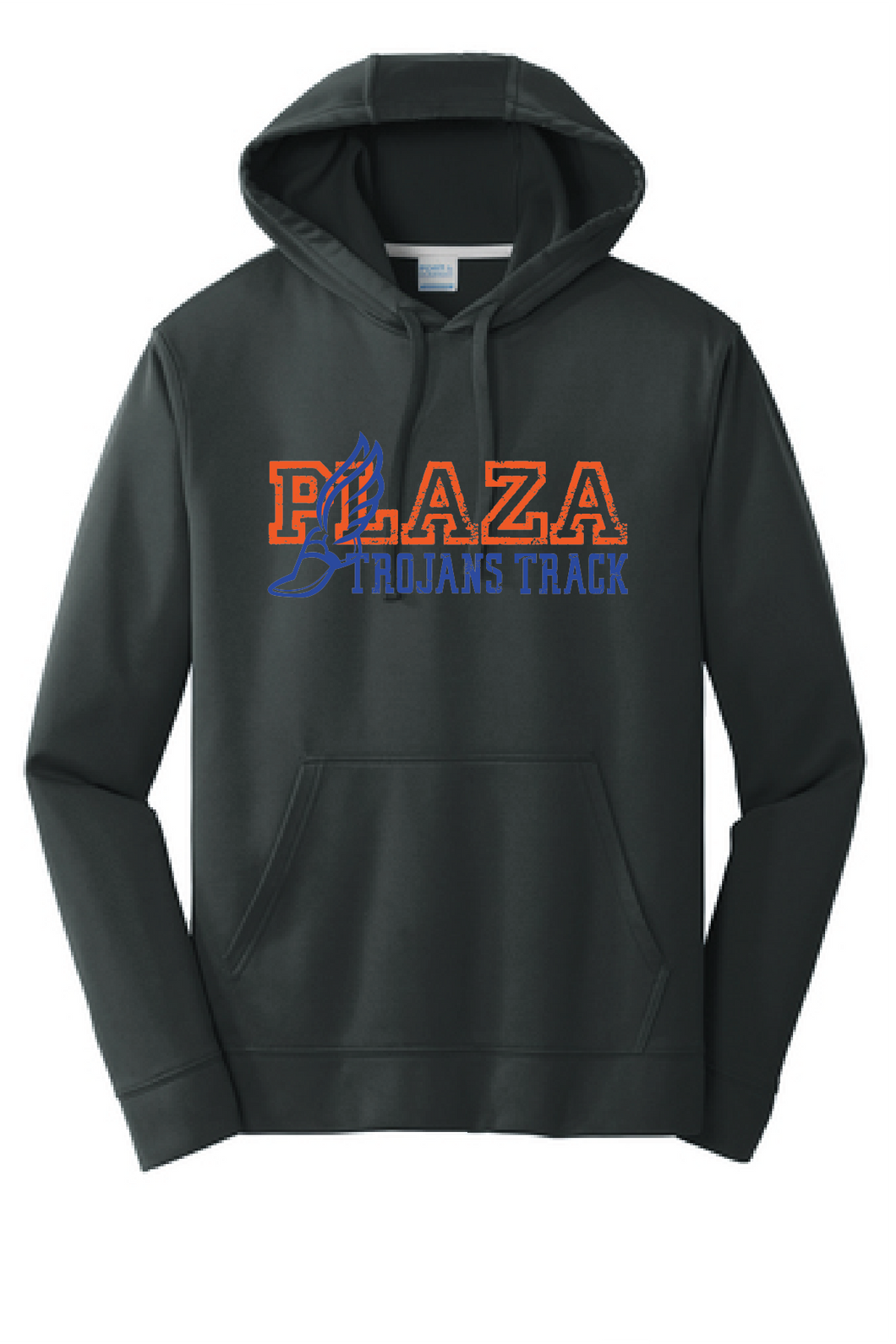 Performance Fleece Hooded Sweatshirt / Black / Plaza Middle School Track