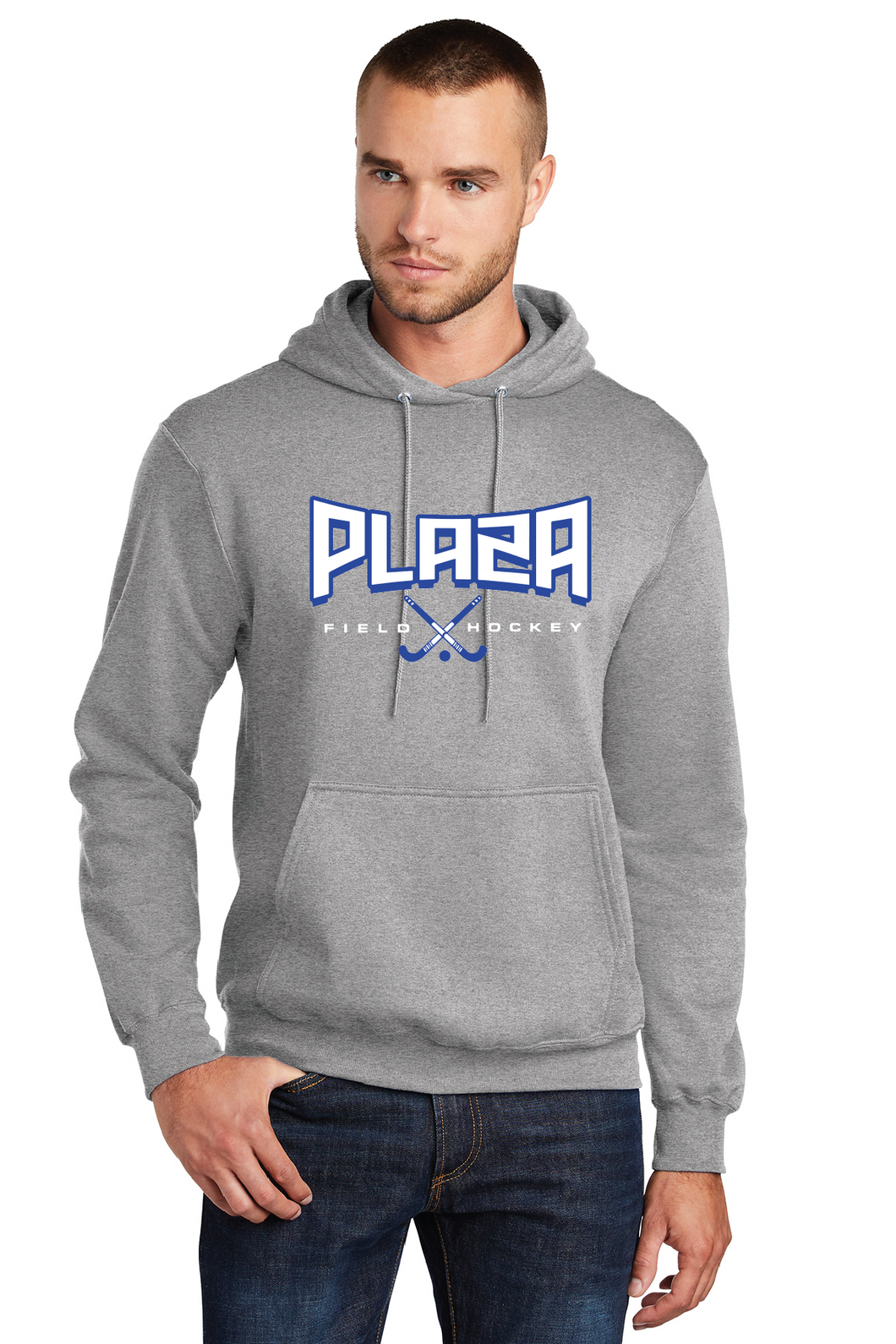 Core Fleece Pullover Hooded Sweatshirt / Athletic Heather / Plaza Middle School Field Hockey