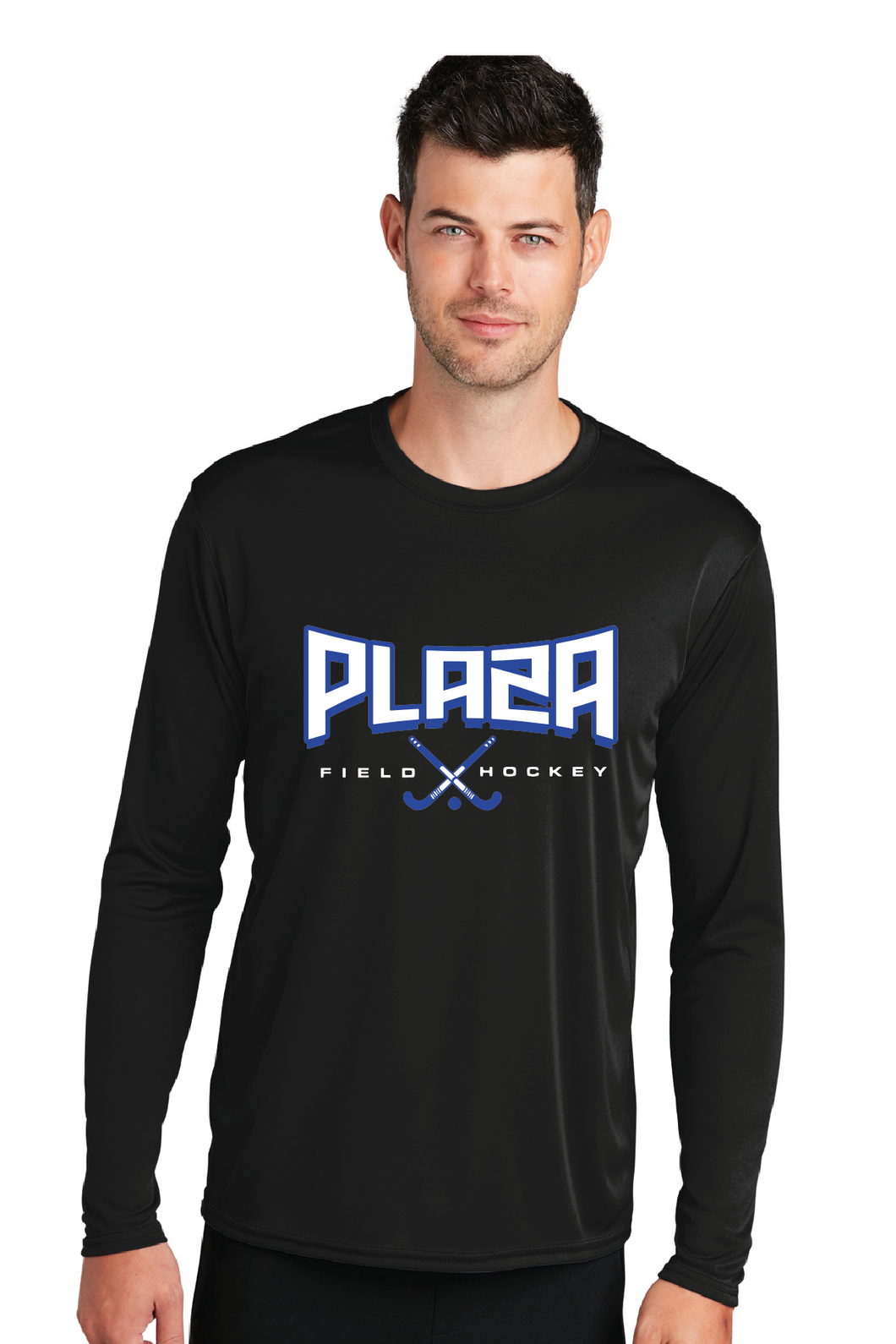 Long Sleeve Performance Tee / Black / Plaza Middle School Field Hockey